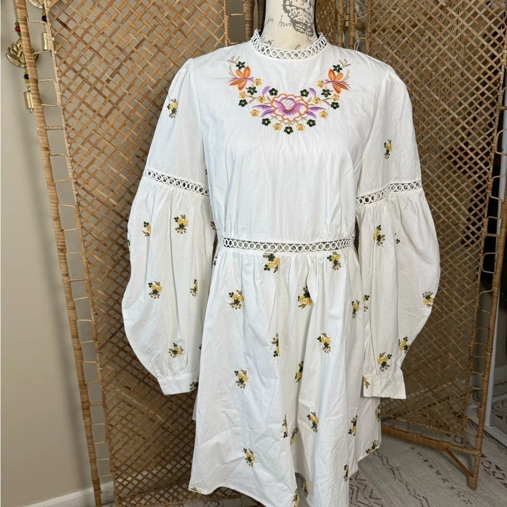 Baby Doll Embroidered Dress
